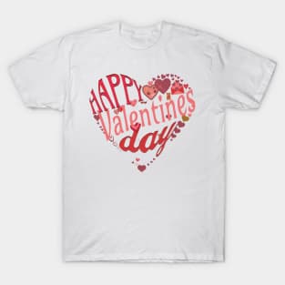 Happy Valentines Day,14 February , Red Heart T-Shirt